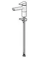 Einhebelmischer mit verchromter Oberfläche, HANSAVANTIS-Modell, ausgestattet mit einem Auslauf und einer Handhabung zur Regelung von Wasserfluss und -temperatur.
